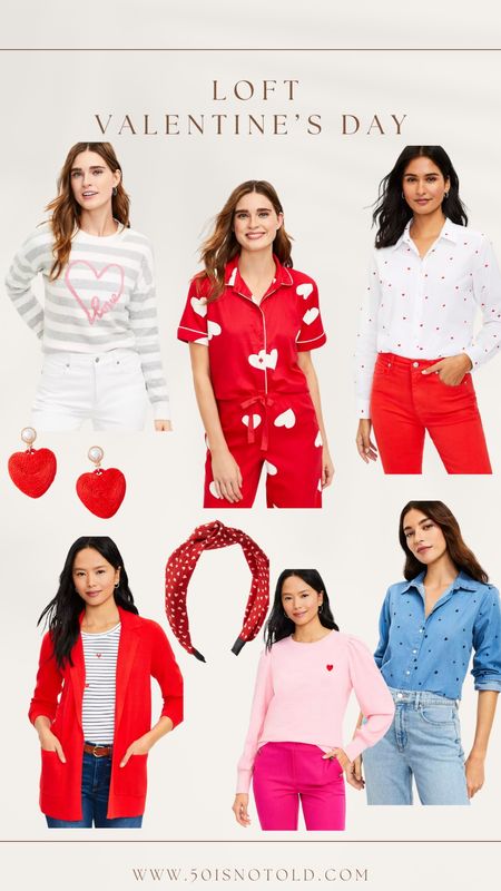 Loft Valentines Day New Arrivals | Heart Sweater | Love Sweater | White Button Down Shirt | Valentines Day | Red Headband | Date Night | Girls Night Out 

#LTKFind #LTKSeasonal #LTKworkwear