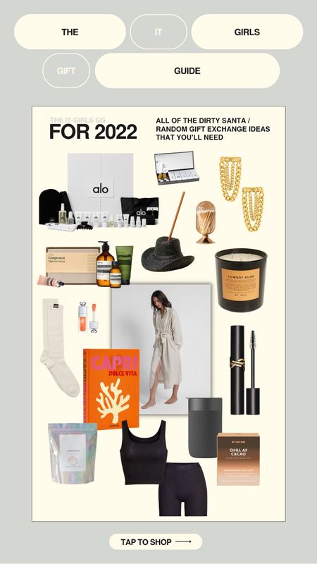 THE IT-GIRL GIFT GUIDE | 2022 — all of the Dirty Santa / gift exchange ideas that you’ll need.

#LTKSeasonal #LTKHoliday
