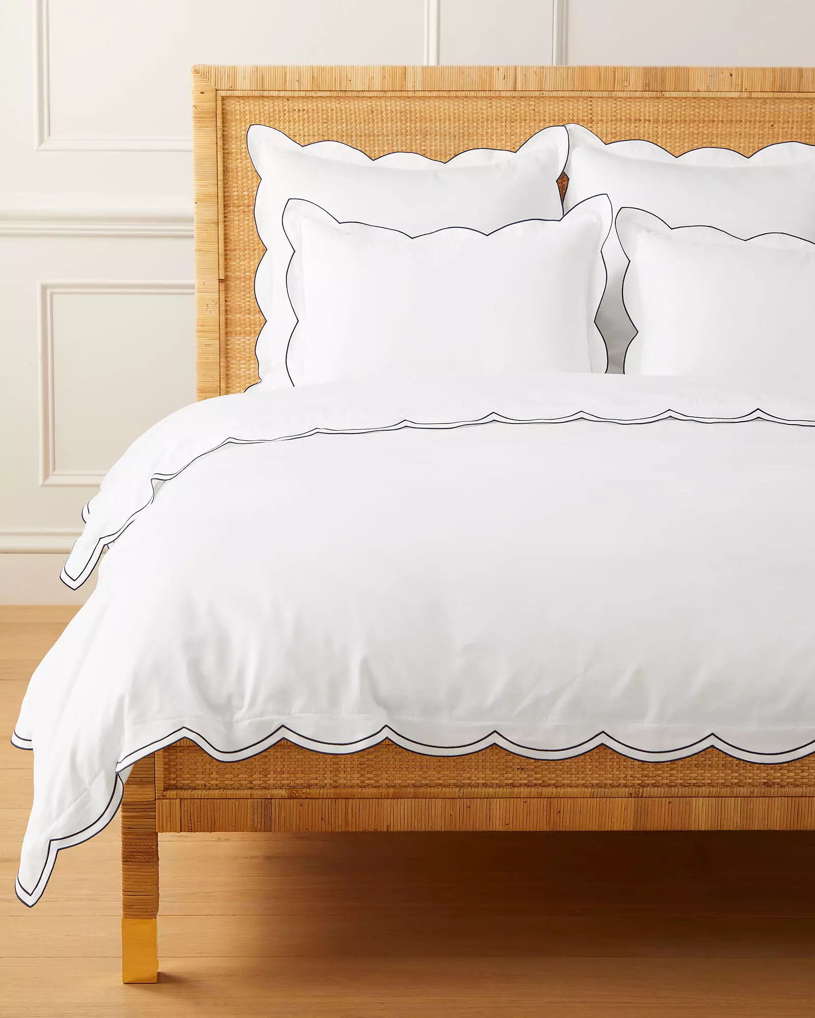 Scallop Sateen Duvet Cover | Serena and Lily