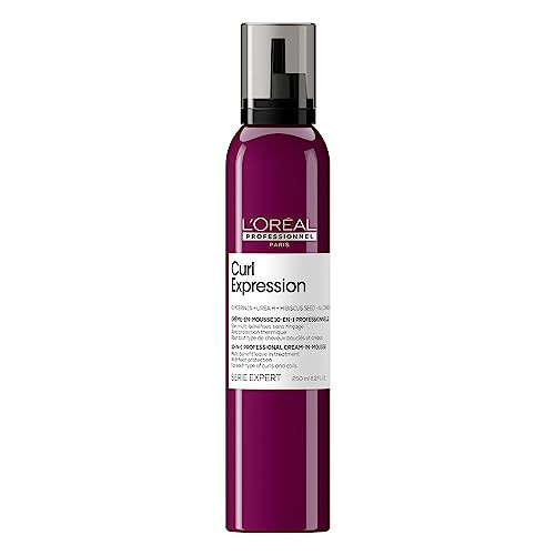 L'Oréal Professionnel Paris Curl Expression 10-in-1 Mousse - Multi-Benefits For Curly and Coily Hair - Defines and Strengthens Curls With Heat Protection, Silicone, Paraben and Alcohol-Free | Amazon (US)