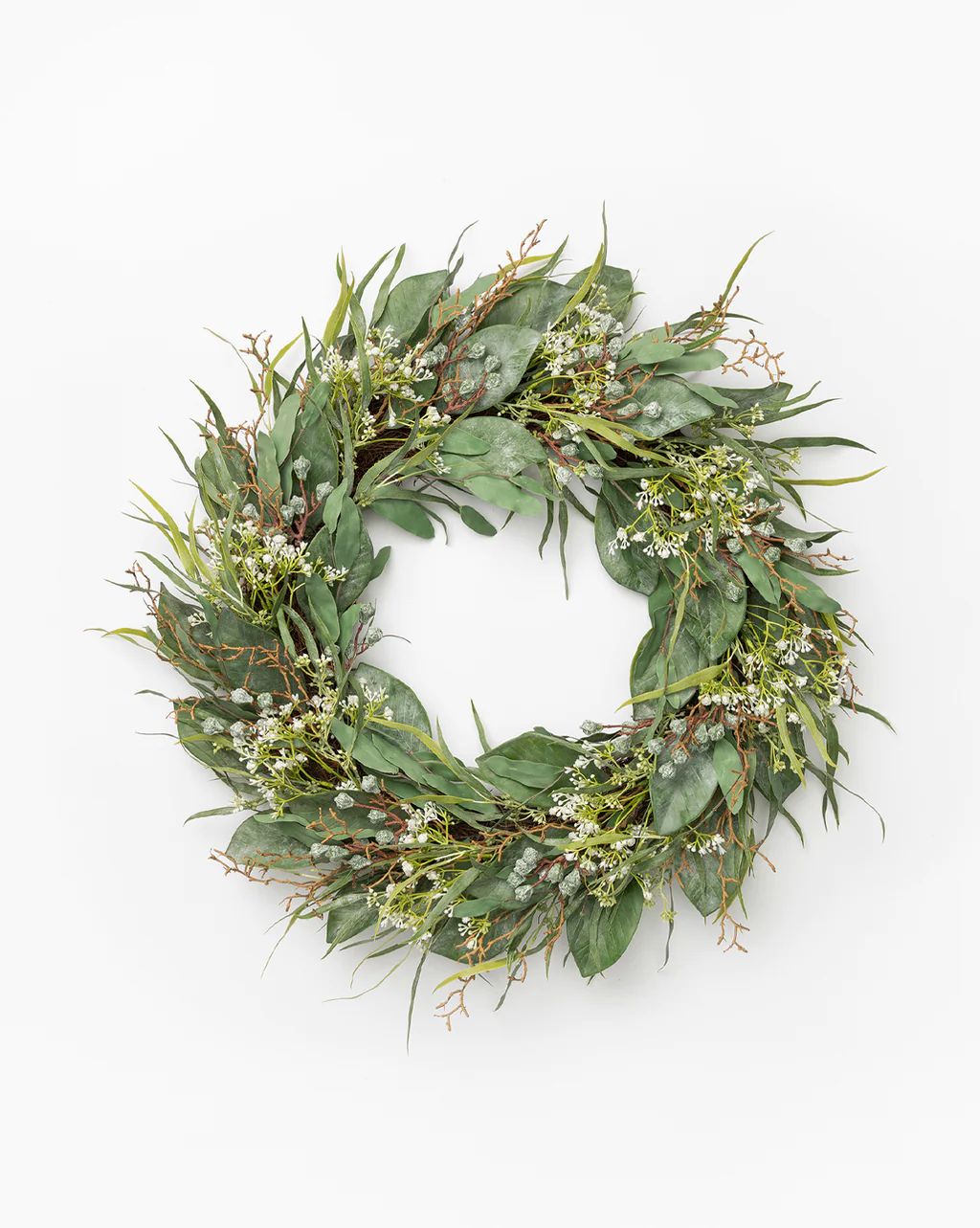 Faux Wild Grass & Eucalyptus Wreath | McGee & Co.