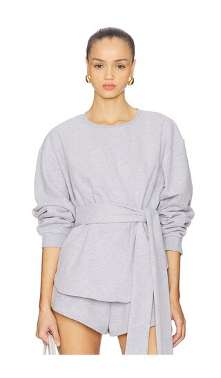 Gabriella Sweatshirt Top in Grey | Revolve Clothing (Global)