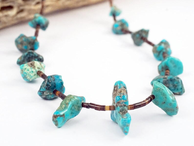 1970/80's Santo Domingo Brown Heishi Shell Necklace With - Etsy | Etsy (US)