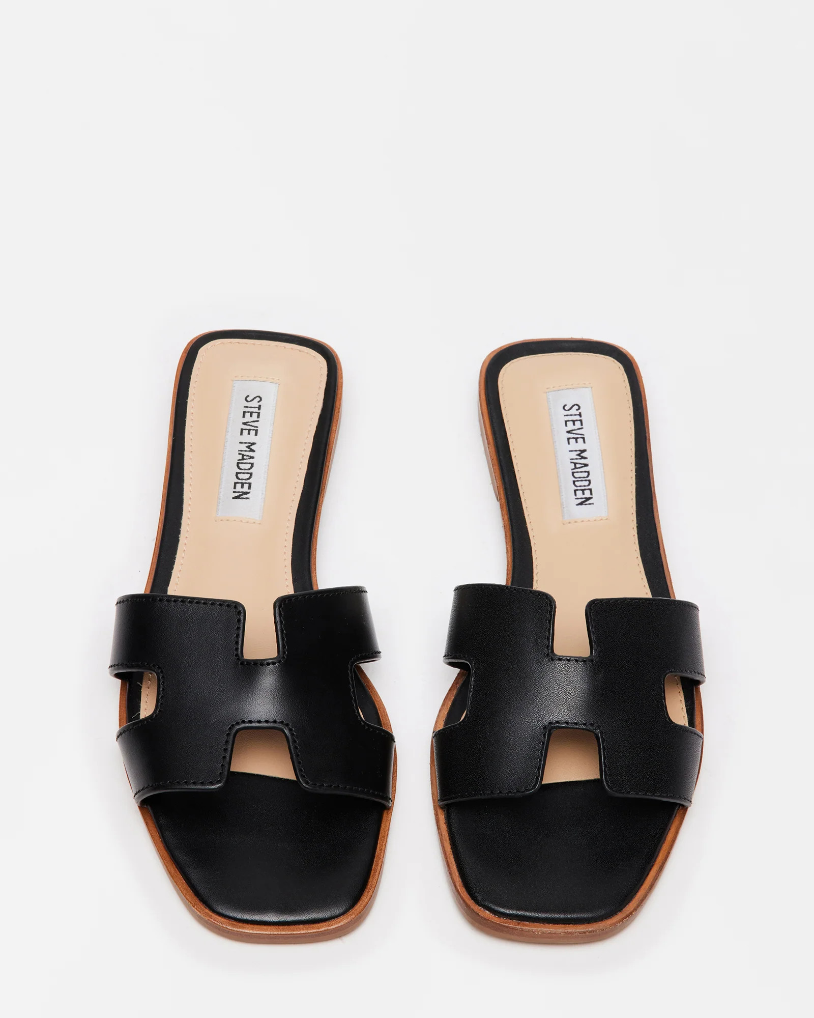HADYN Black Leather Sandal | Women's Designer Sandals | Steve Madden (US)