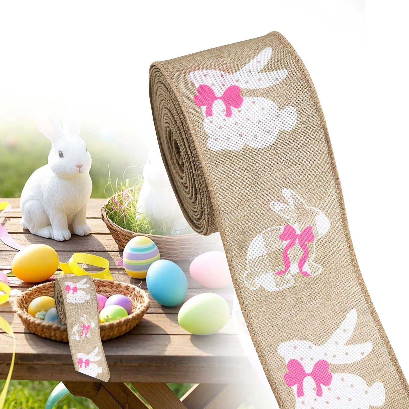 ZFSBZBS 1 Roll Easter Spring Pastel Wired Ribbon Rolls, Decorative Wrapping Ribbon for Gift, Colo... | Walmart (US)