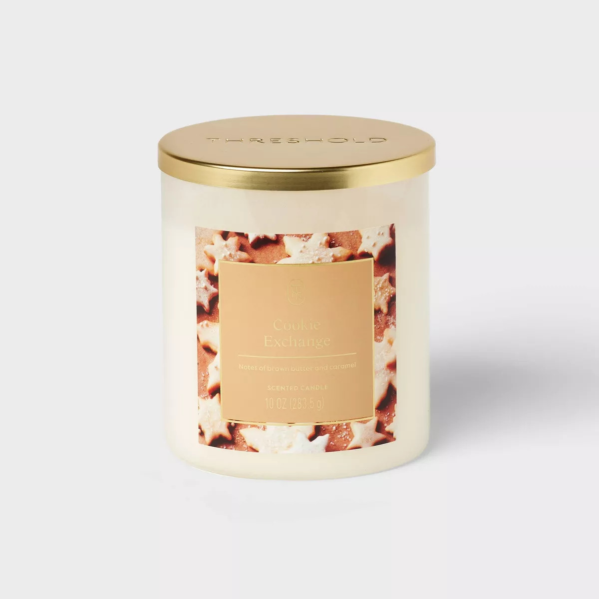10oz Lidded White Glass Jar Candle Cookie Exchange - Threshold™ | Target