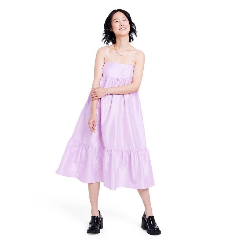 Women's Textured Empire Waist Midi Dress - Kika Vargas x Target Lavender | Target