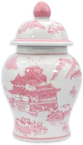 Galt International 8" Ceramic Ginger Jar w/Lid - Classic Chinese Style Porcelain Jar Tea Storage ... | Amazon (US)
