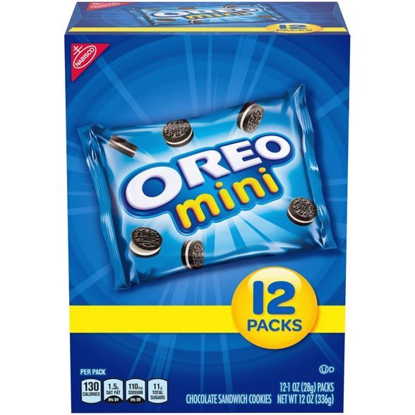 Oreo Mini Chocolate Sandwich Cookies - Snack Pack - 12oz / 12ct | Target