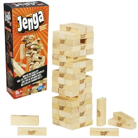 Classic Jenga Game with Genuine Hardwood Blocks for Kids Ages 6 and Up | Walmart (US)