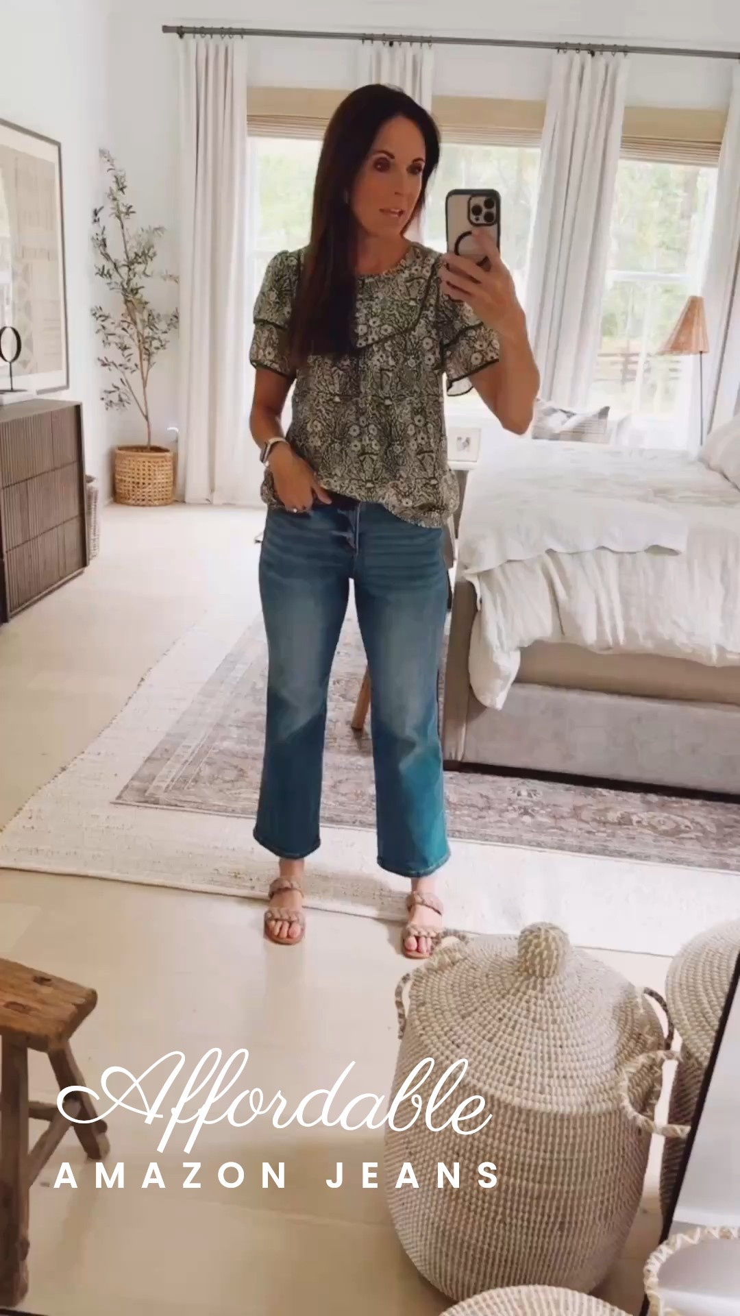 The cutest and comfiest Amazon jeans!! They’re so affordable too under $75 🤍 I am linking a similar top from Amazon too ✨ 

#LTKFindsUnder50 #LTKSaleAlert #LTKStyleTip