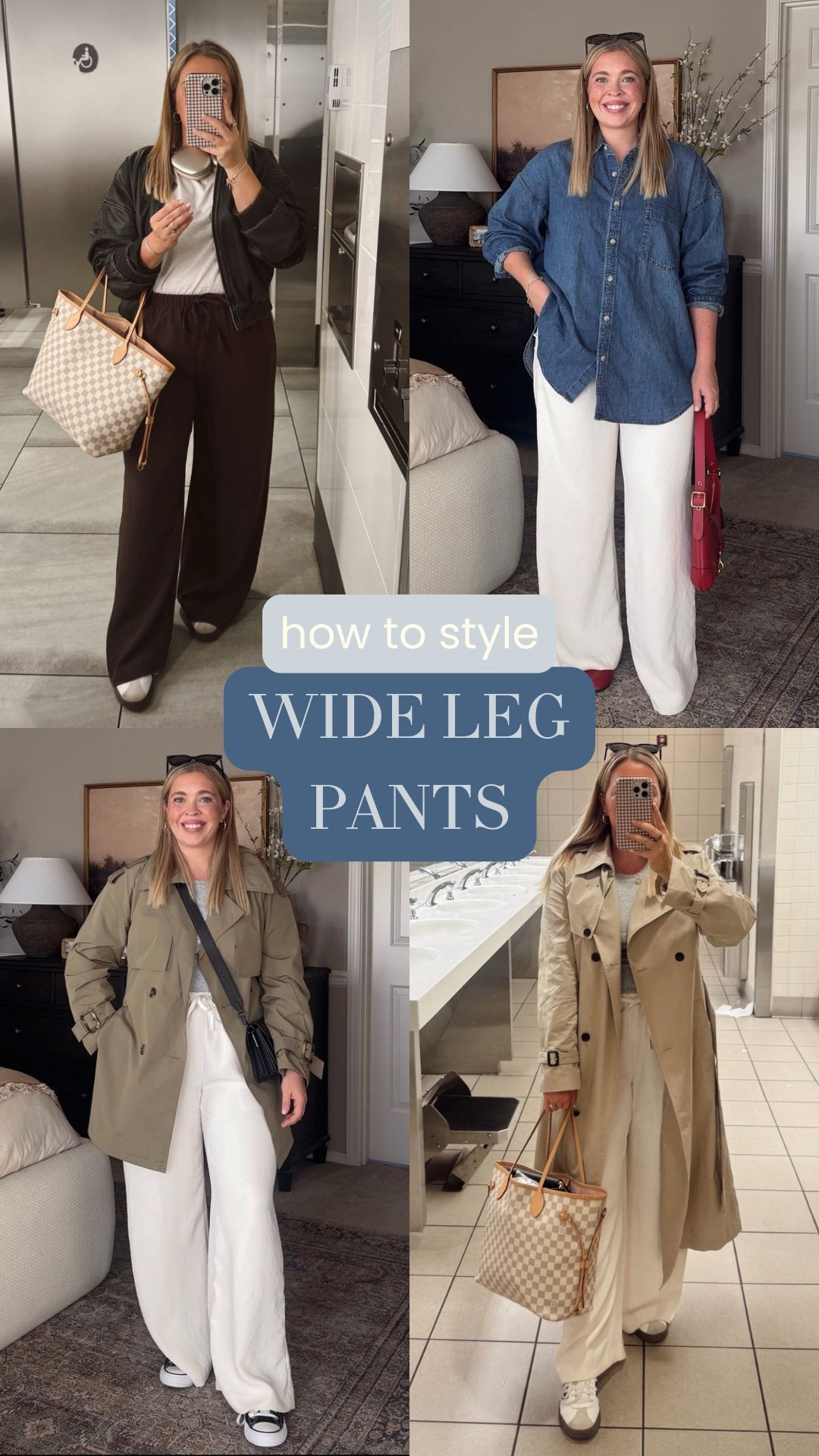 Midsize Wide Leg Pants Outfit Ideas | I wear a size large, regular length, in the lodge pants. If you're shorter than 5'3", I would choose the short option for length. Size 10/12 | M/L | 5'4" 

 #LTKootd #LTKMidsize #LTKTravel