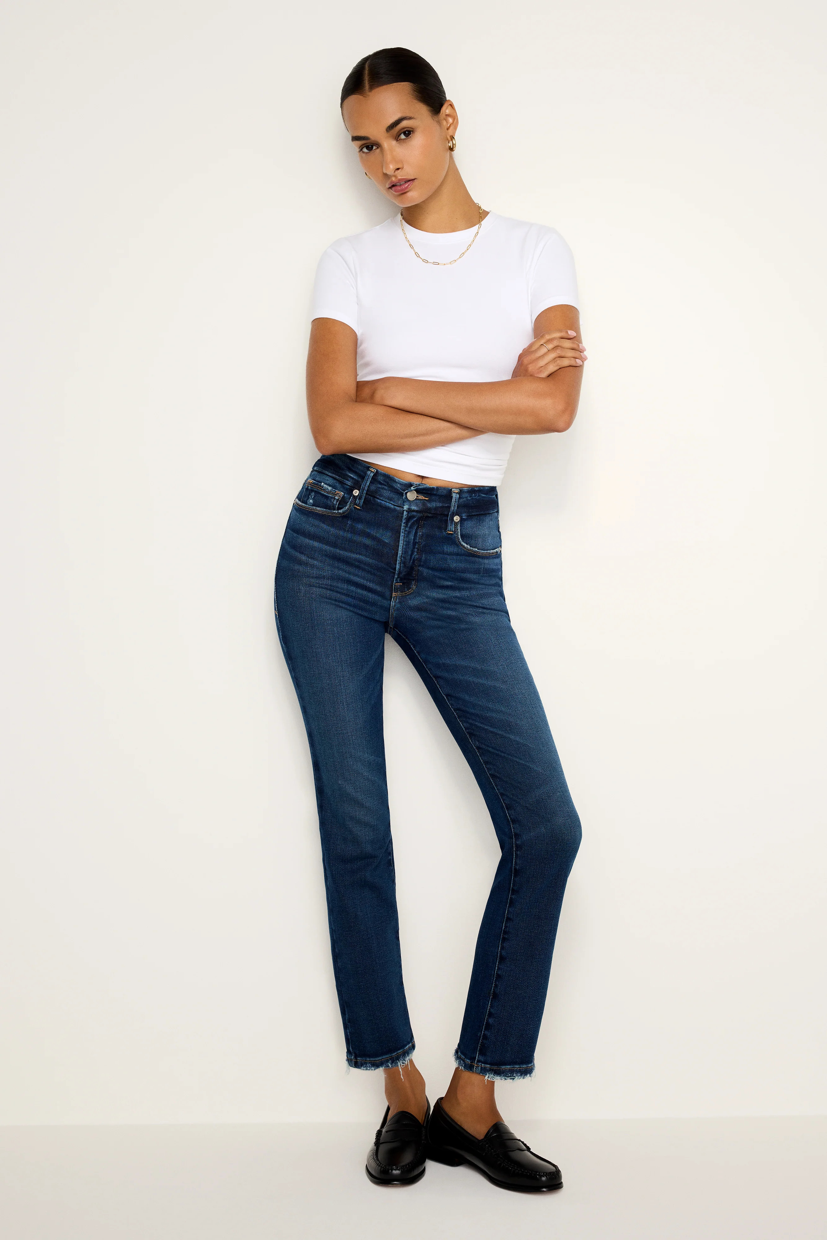SOFT-TECH GOOD LEGS STRAIGHT JEANS | INDIGO511 - GOOD AMERICAN | Good American