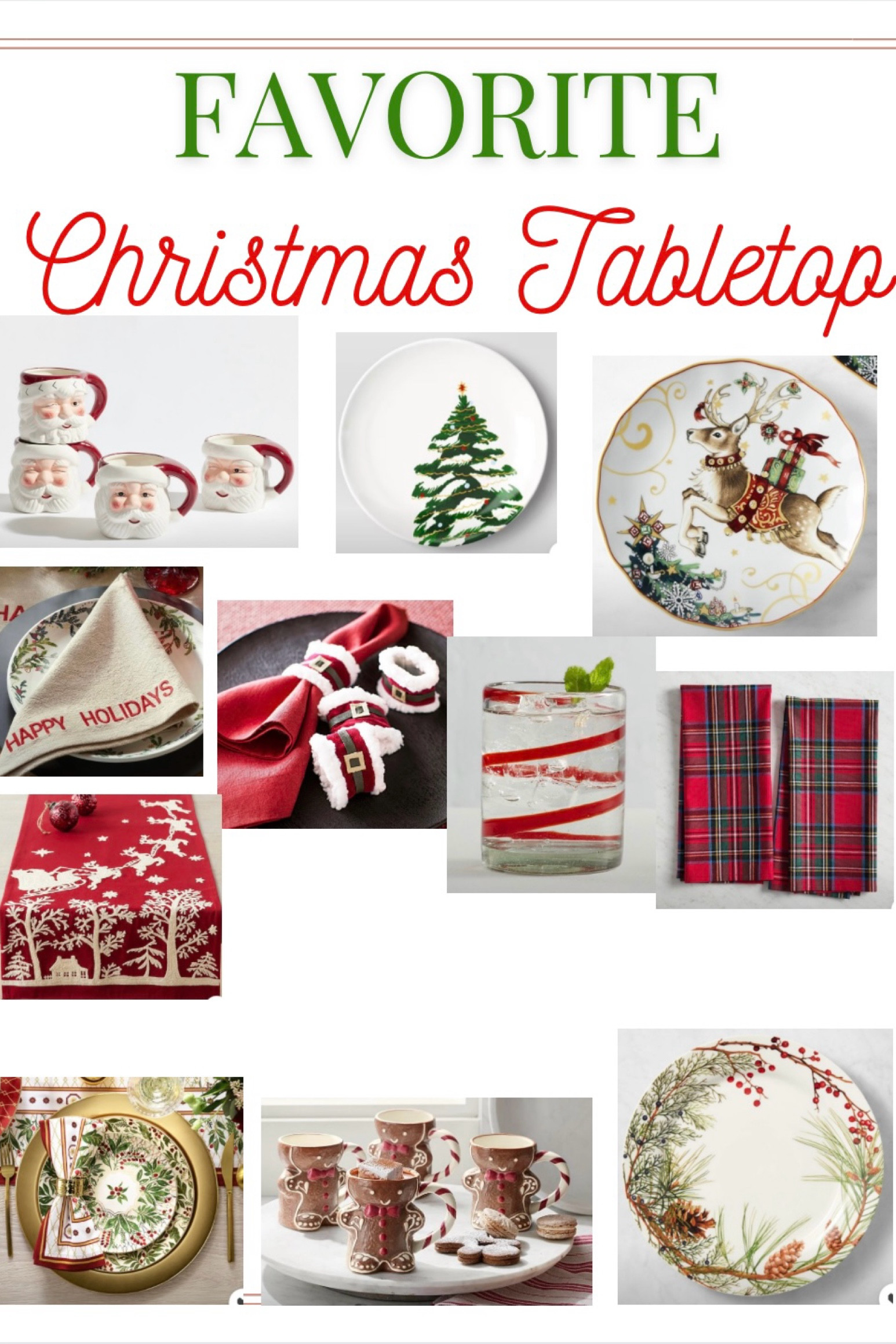 These are a few of my favorite things! 🎵🎄. My Favorite Christmas Tabletop including a few classics that every Christmas tablesetting should have! 

#LTKHoliday #LTKGiftGuide #LTKSeasonal