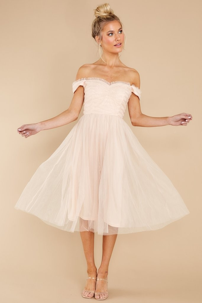 Change The Tune Blush Midi Dress | Red Dress 