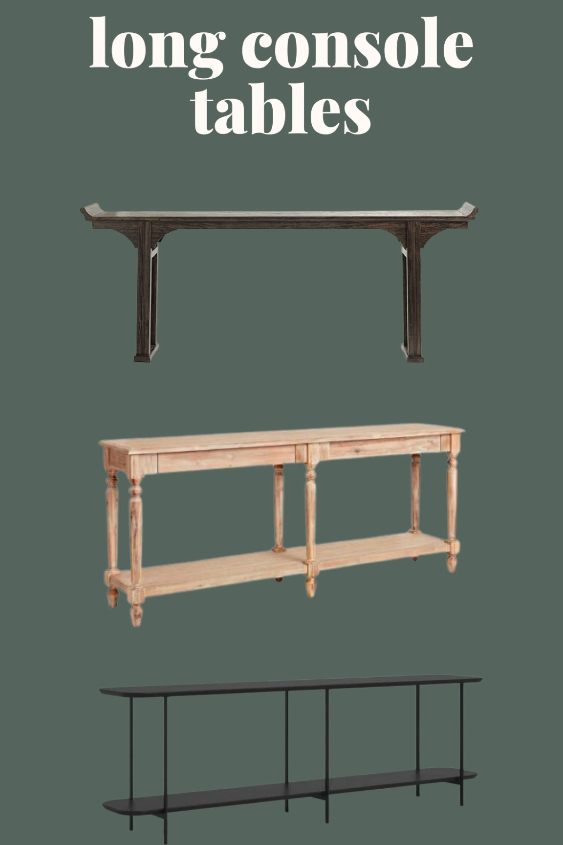 Long consoles for big entries or long narrow spaces!

#console #consoletable #buffettable #entrytable #longconsole #longtable #livingroom #livingroomdecor 

#LTKSeasonal #LTKstyletip #LTKhome