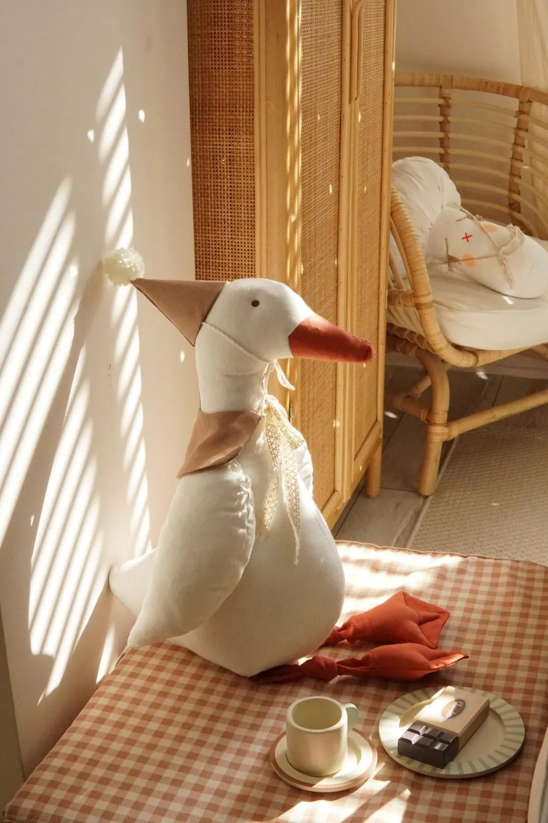 Holiday Goose Plush Toy With Party Hat – Soft Baby Room Decoration and Sleep Toy for Toddlers B... | Etsy (US)