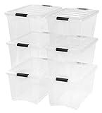 IRIS USA TB Clear Plastic Storage Bin Tote Organizing Container with Durable Lid and Secure Latching | Amazon (US)