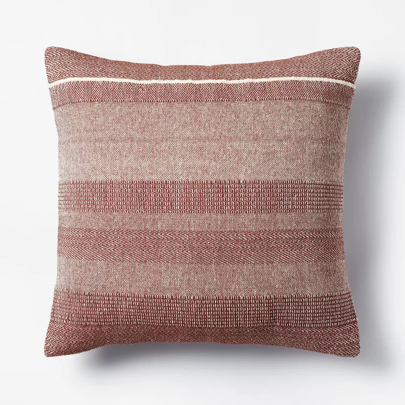 Oversized Cotton Woven Striped Square Throw Pillow - Threshold™ designed with Studio McGee | Target