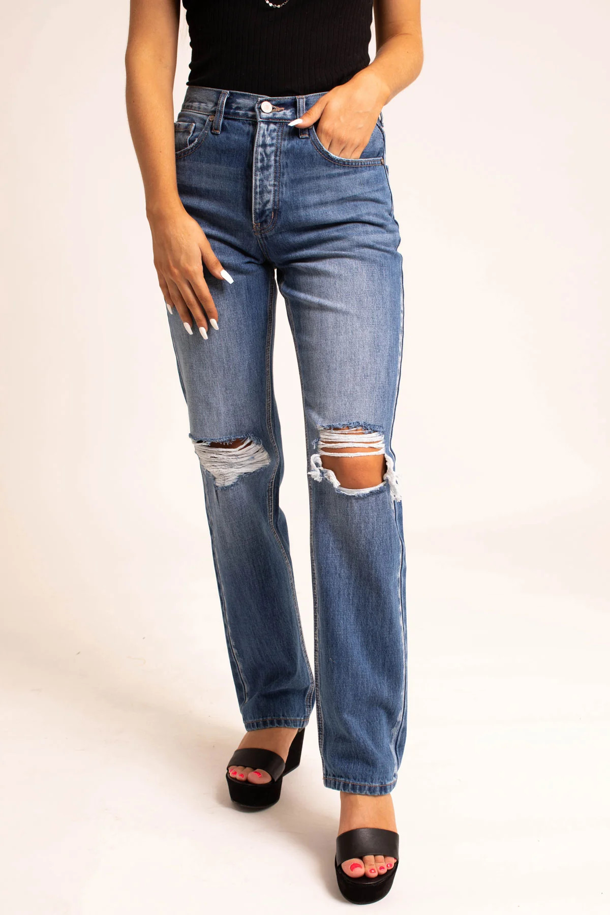 Impress You KanCan Jeans - Dark Blue | Bella Ella Boutique, LLC