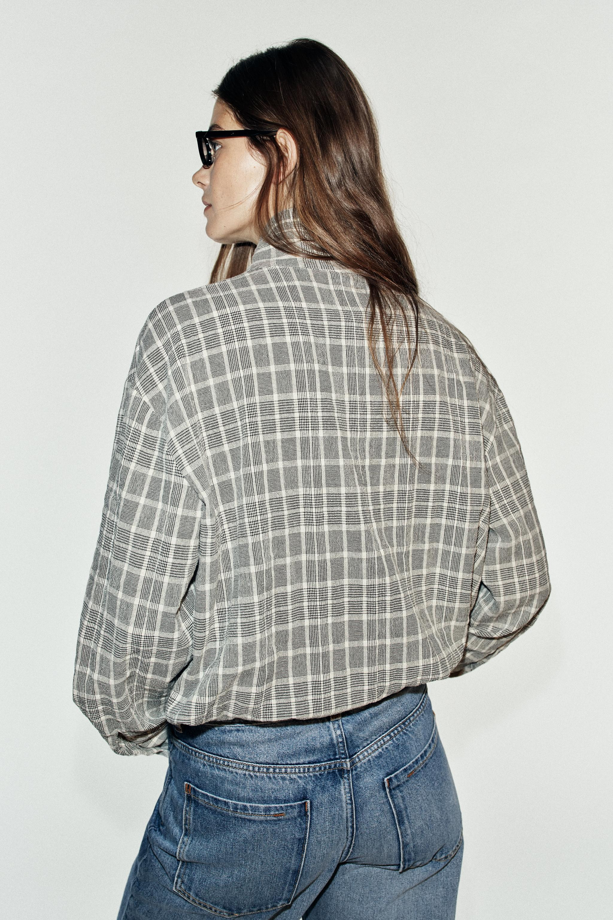 CHECKED WRAP SHIRT | Zara UK