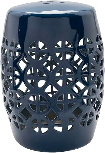 Mark&Day Garden Stools - Pondorf Navy Ceramic, Porcelain Decorative Garden Stool - Global Indoor ... | Amazon (US)