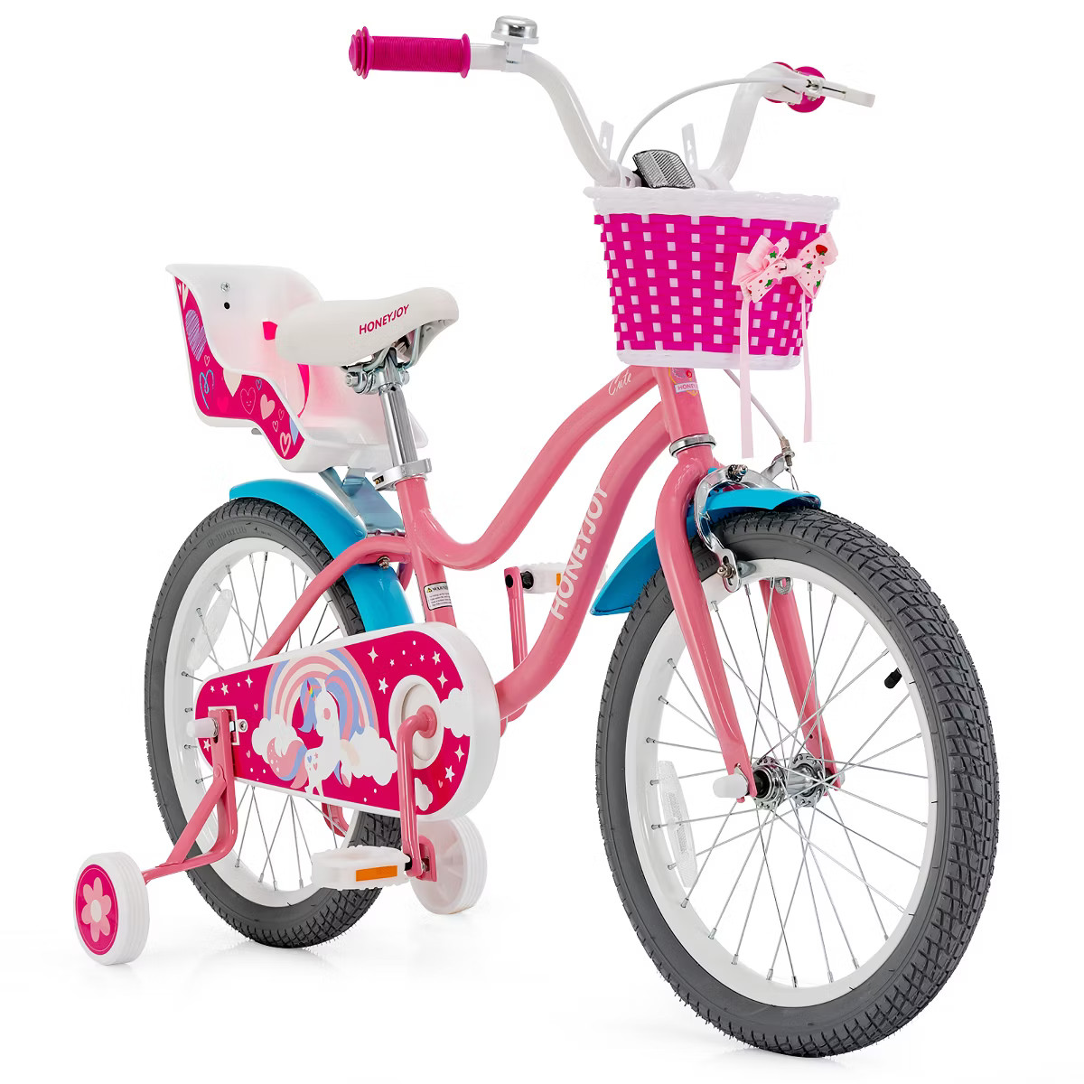 Honeyjoy 14/18 Inches Kids Bicycle with Training Wheels & Basket for Boys & Girls | Target