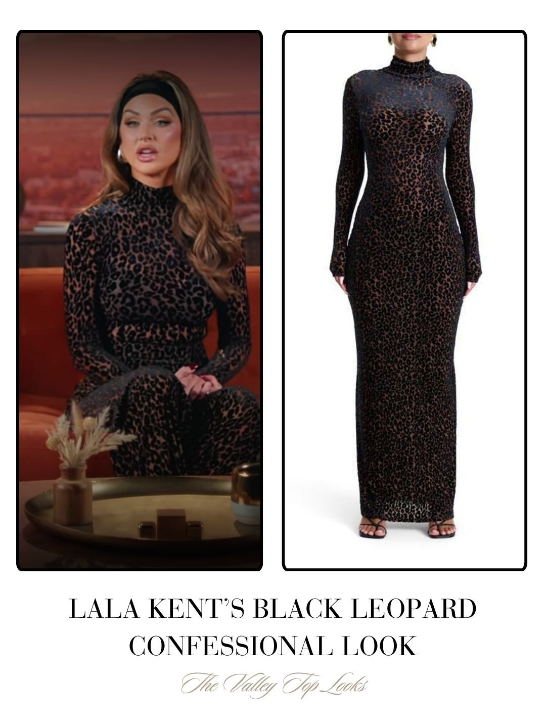 Lala Kent's Black Leopard Confessional Dress 

 