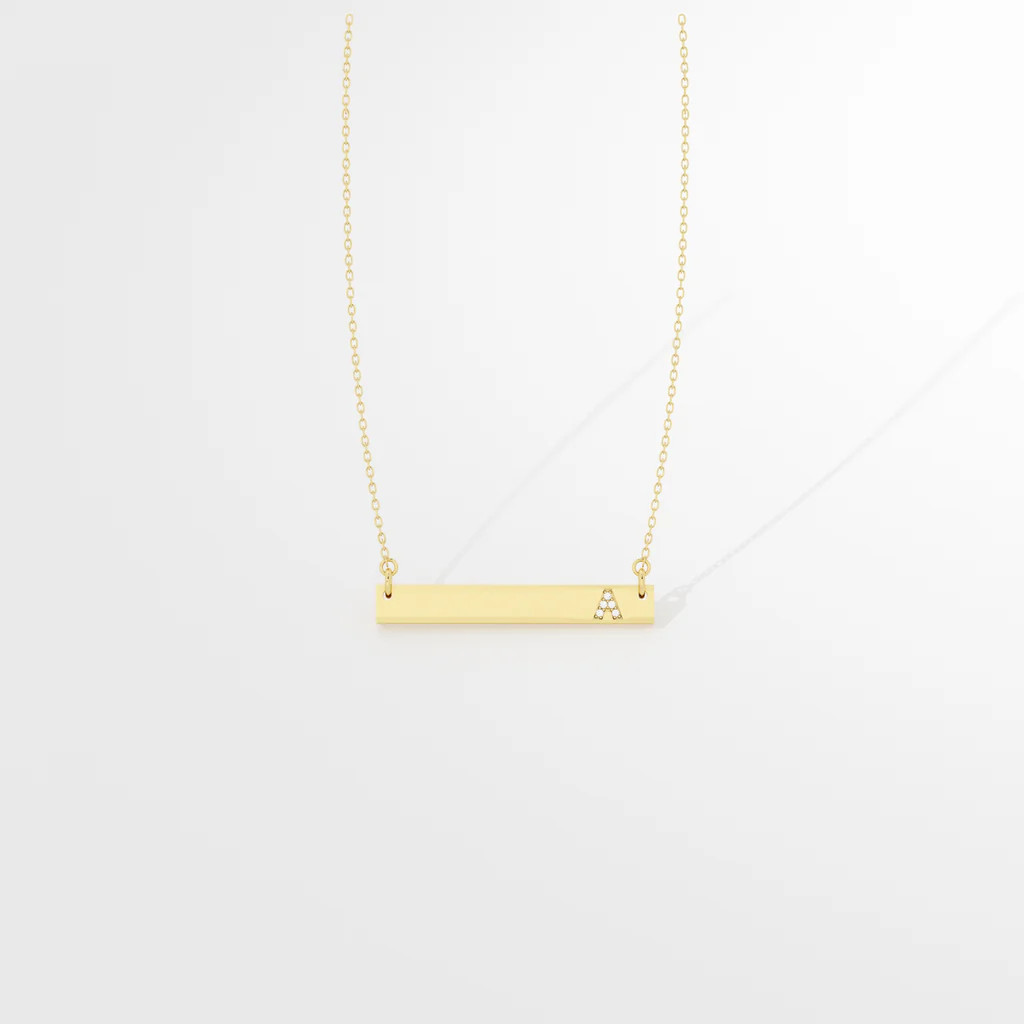 Bar Initial Necklace | Lor By Cara Loren