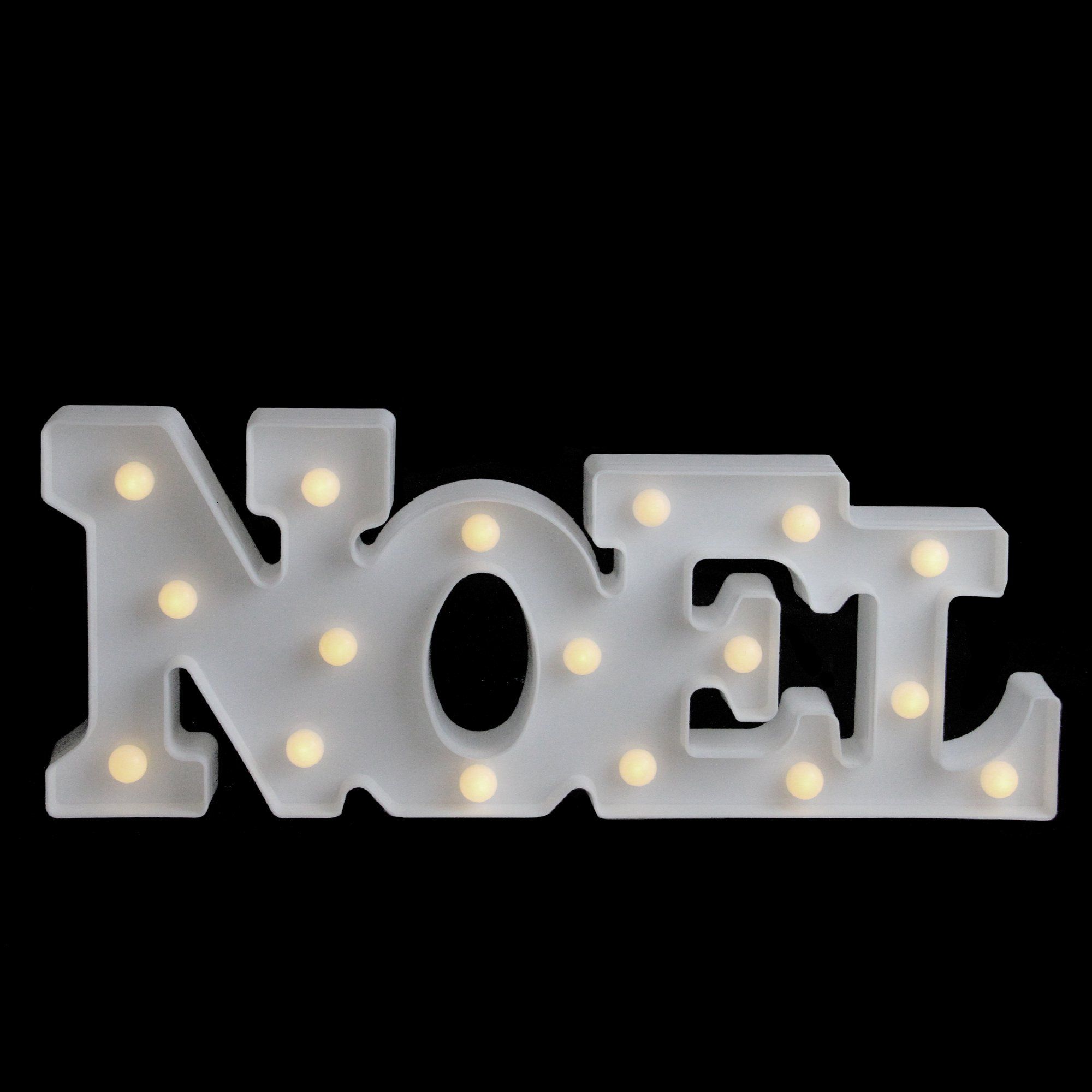 Northlight 17" Battery Operated LED Lighted "NOEL" Christmas Marquee Sign - Warm White | Walmart (US)