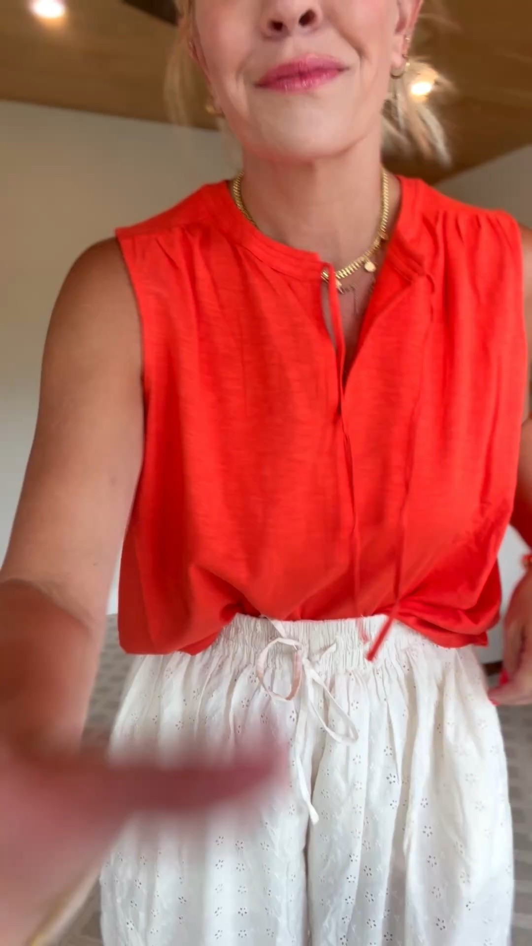 Wearing a small in the pants and medium in the top!