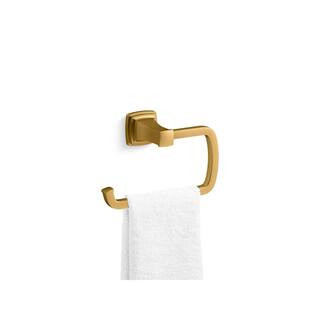 KOHLER Riff Towel Ring in Vibrant Brushed Moderne Brass 27412-2MB - The Home Depot | The Home Depot