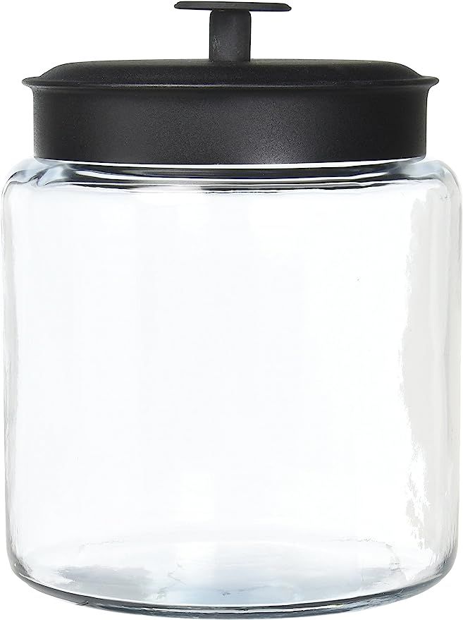 Anchor Hocking 96712 Mini Montana Jars with Black Metal Covers, 96 Ounce | Amazon (US)