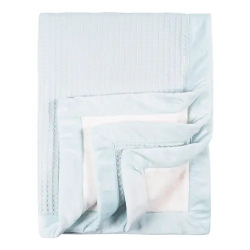 Just Born Blue Waffle Plush Blanket in Baby Blue at Nordstrom | Nordstrom