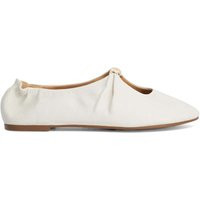 Dune London Leather Flat Round Toe Ballet Pumps White | Marks & Spencer (UK)