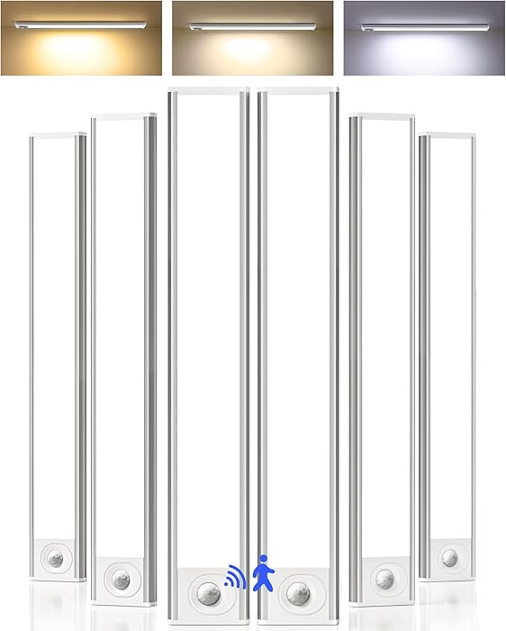 16inch Under Cabinet Lighting, 6Pack Rechargeable Motion Sensor Light Indoor, Magnetic Closet Lig... | Amazon (US)