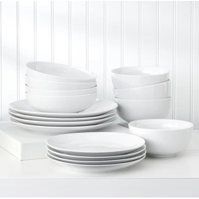White Essential 16 Piece Dinnerware Set | Wayfair Professional