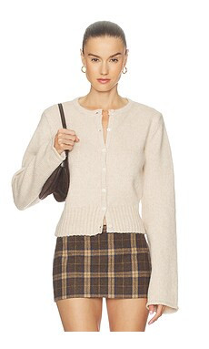 SNDYS Fluffy August Button Top in Oat from Revolve.com | Revolve Clothing (Global)