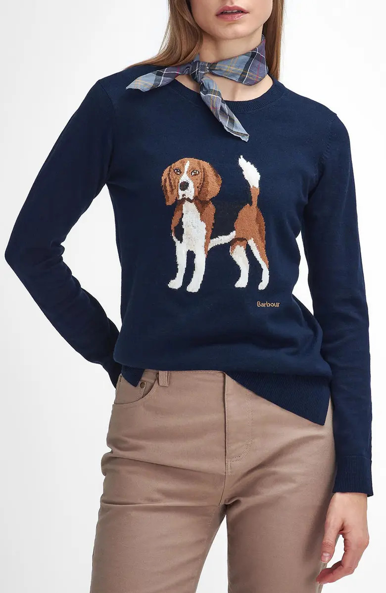 Barbour Fareham Beagle Cotton & Cashmere Sweater | Nordstrom | Nordstrom