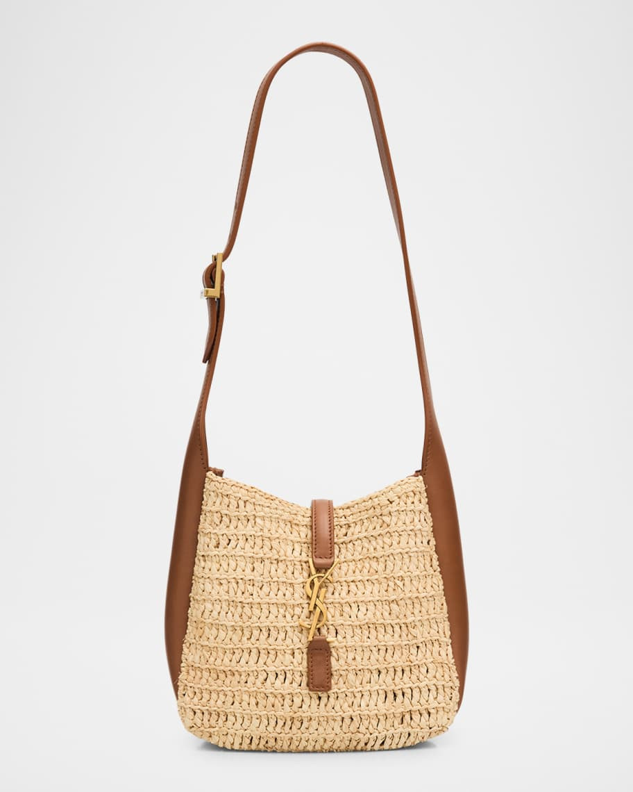 Le 5 A 7 Mini Shoulder Bag in Raffia | Neiman Marcus