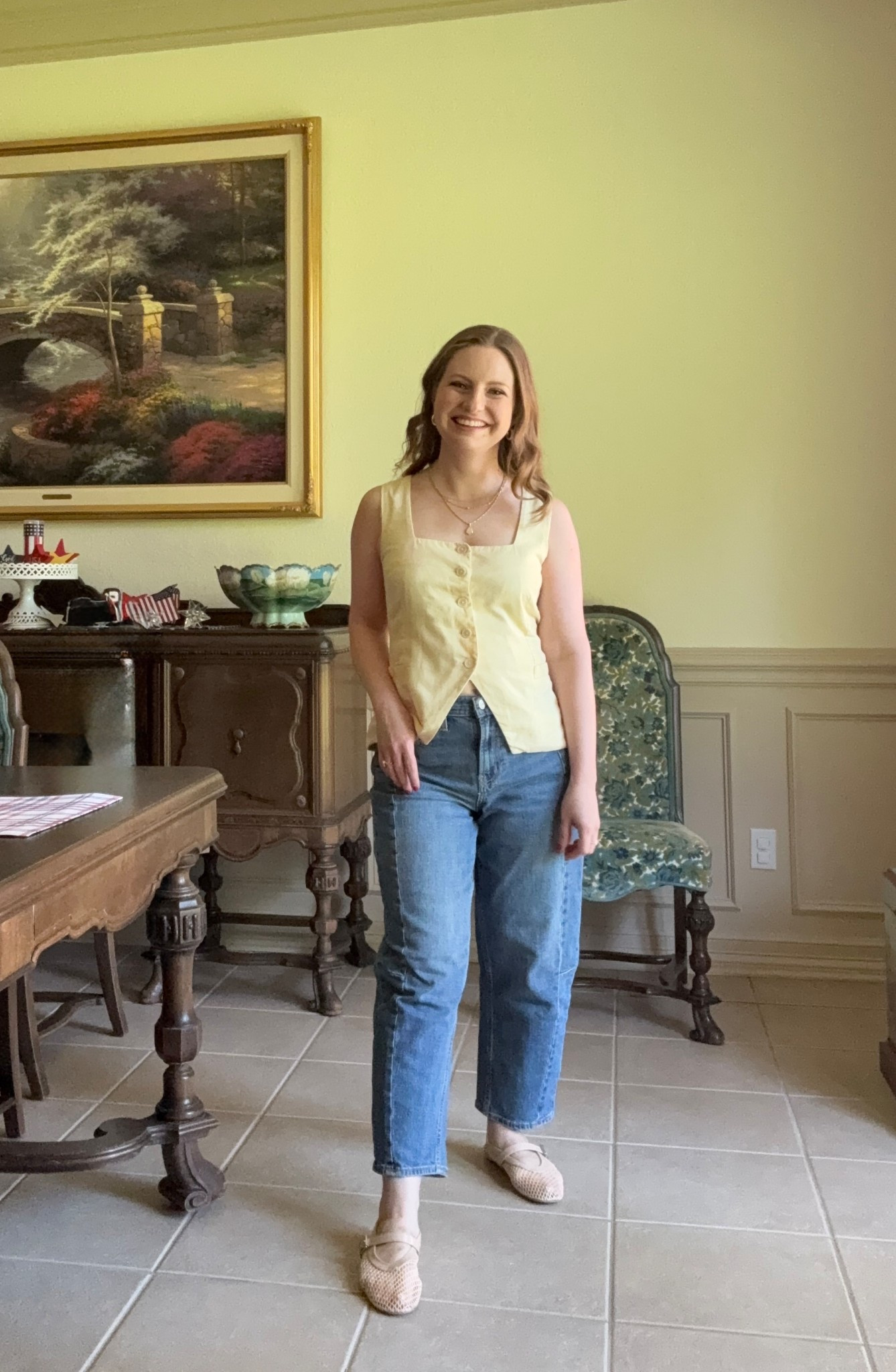 Square neck linen vest, barrel jeans and  Amazon mesh flats 

#LTKStyleTip #LTKFindsUnder50 #LTKSummerEdit