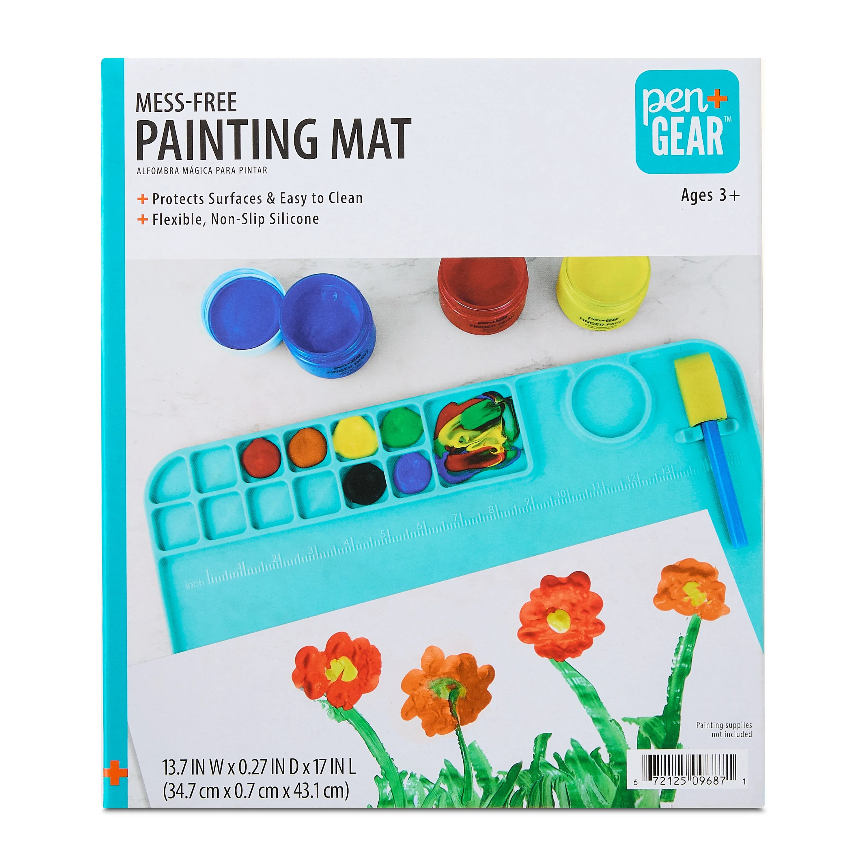 Pen+Gear Silicone Painting Mat with Paint Cup, Mess-Free Art Mat for Kids | Walmart (US)