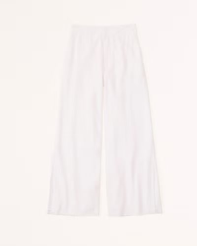 Resort Linen-Blend Wide Leg Pants | Abercrombie & Fitch (US)