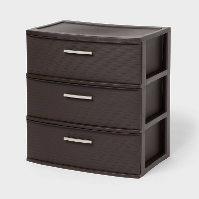 3 Drawer Wide Tower Espresso - Brightroom™ | Target