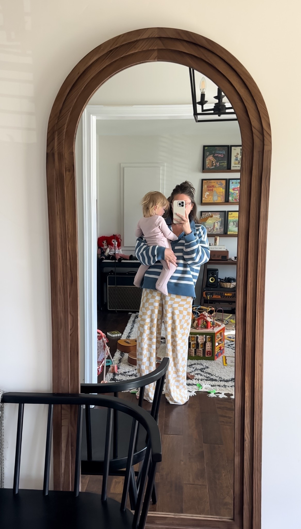 Entryway update ✨ Still waiting on a few more items, but had questions about our new mirror! 