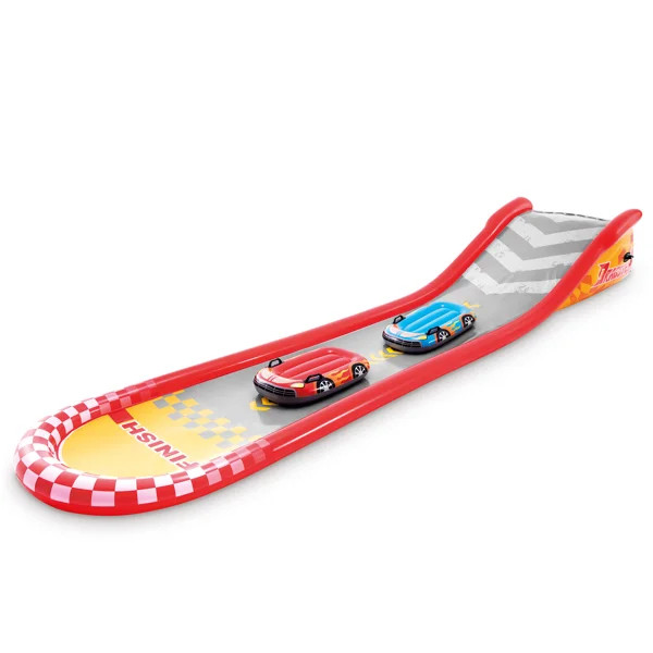 Intex 57167EP 221 Inch Inflatable Racing Fun Water Slide With 2 Surf Riders | Wayfair North America