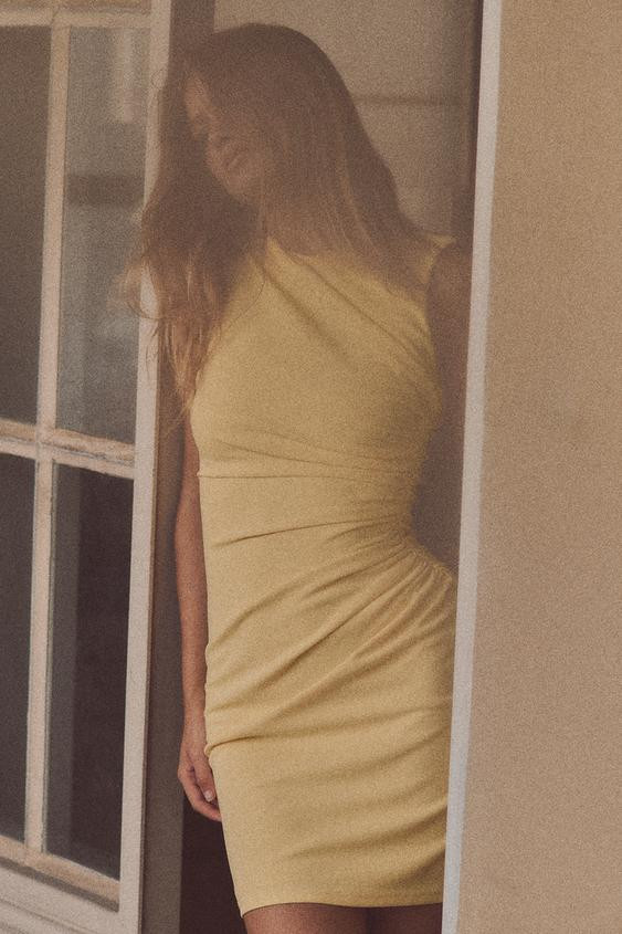 DRAPED SHORT DRESS | Zara UK