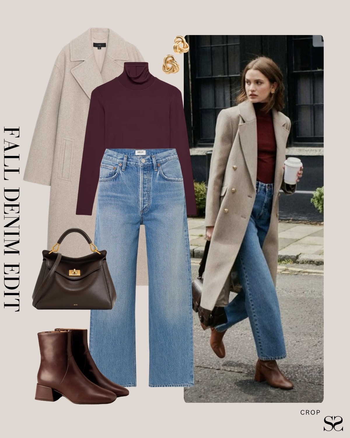 Fall Denim Edit: ways to style cropped ankle jeans: burgundy turtleneck, long coat, ankle boot, satchel handbag 

#falloutfit #denimlove #denimedit #anklejean #cropjean #classicstyle #pinterestoutfit


#LTKStyleTip #LTKSeasonal