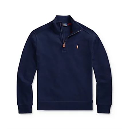 Ralph Lauren Boy s Pullover Sweaters Supima Half Zip Pullover Blue Size Large | Walmart (US)