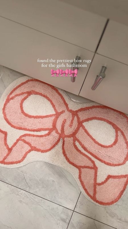 Prettiest bathroom bow rug #boweverything #bowrug #homefinds

#LTKhome #LTKVideo #LTKstyletip